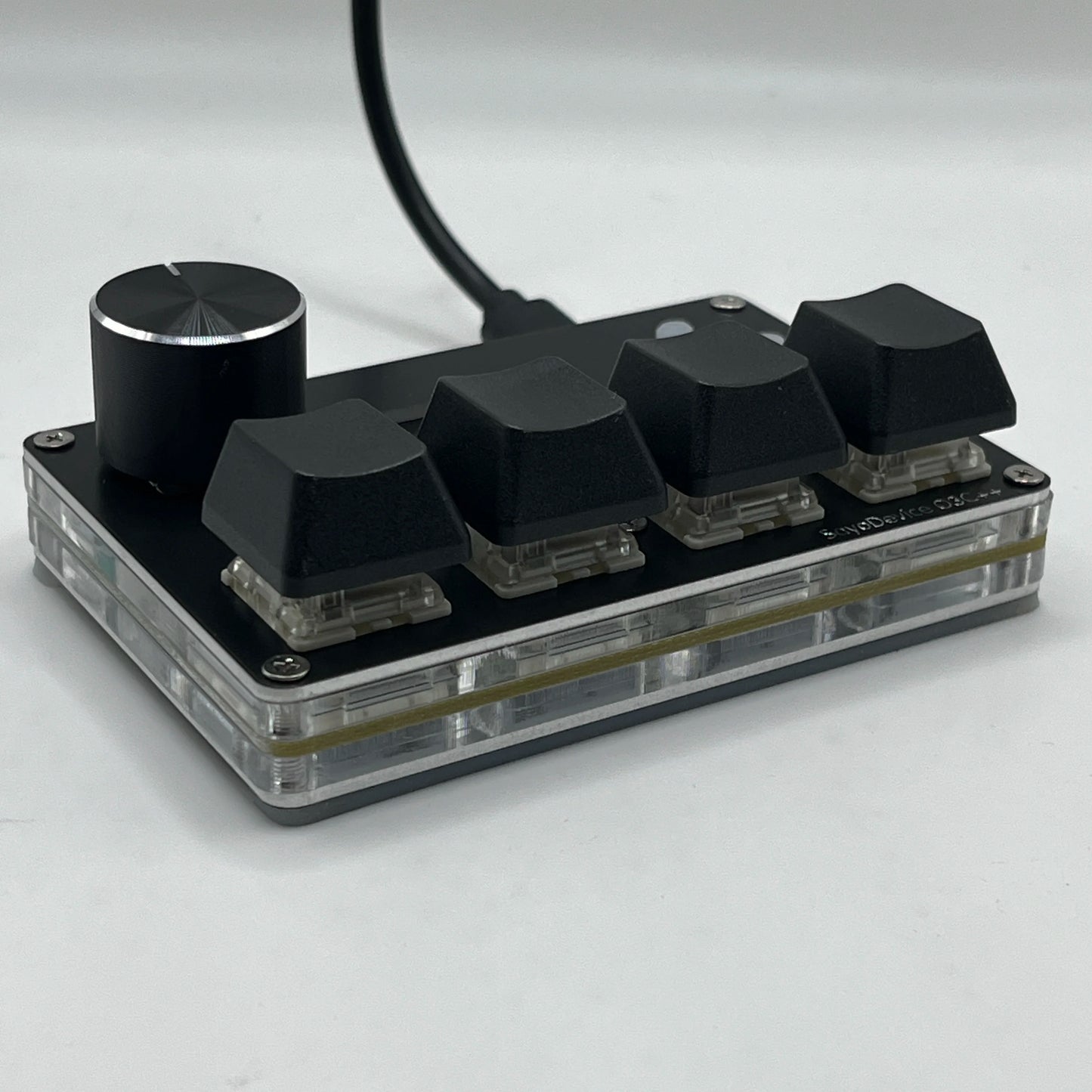 SayoDevice O3C++ OSU Keyboard | 4+4 Keys with OUTEMU Magnetic Pink Switches, Rapid Trigger, Knob & Screen, Copy Shortcut