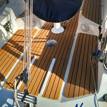 2.4m Self-Adhesive EVA Foam Boat Flooring | Faux Teak Marine Decking Sheet for Yacht, 8 Styles
