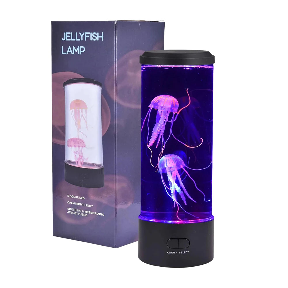 USB/Battery-Powered Color-Changing Jellyfish Lamp - Table Night Light for Children's Bedroom Decor & Birthday Gifts