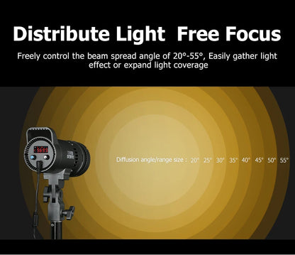 Sutefoto TJ55 Bi-Color LED Video Light - 55W COB Photographic Light, 3200K-5600K, Portable Fill Light for Video & Live Streaming