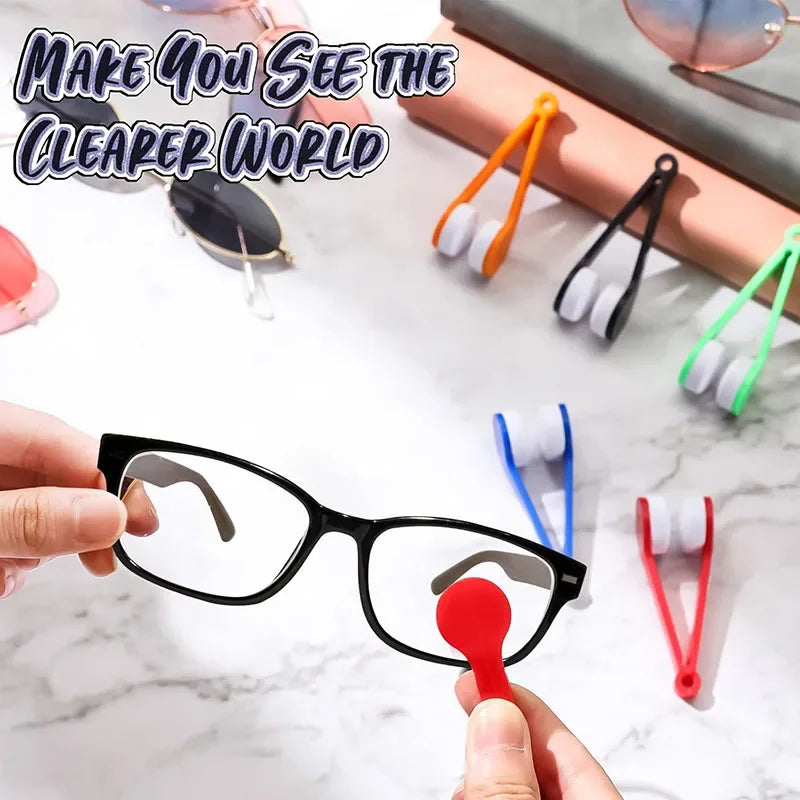 1-4pcs Portable Eyeglass Cleaner Brush – Microfiber Sunglasses & Spectacles Cleaning Tool