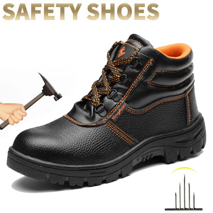 Men’s Work Safety Boots – Wear-Resistant, Anti-Smash, Anti-Puncture, Waterproof Protective Sneakers