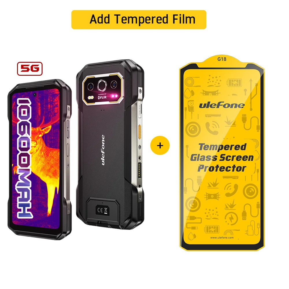 Ulefone Armor 27T Pro 5G Rugged Smartphone – 10600mAh, Android 14, 50MP+64MP Night Camera, 6.78" 120Hz, 24GB+256GB, NFC