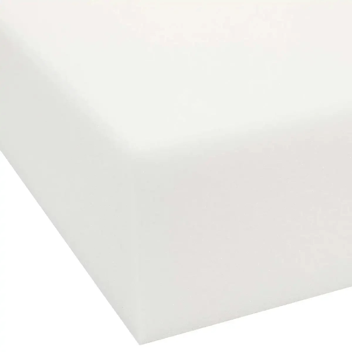 High-Density Chair Foam Cushion – White Square Upholstery Replacement Seat Pad, Premium Quality