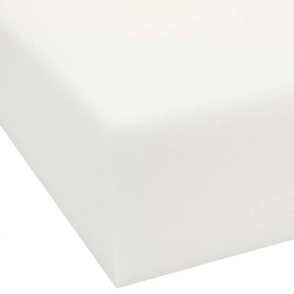 High-Density Chair Foam Cushion – White Square Upholstery Replacement Seat Pad, Premium Quality