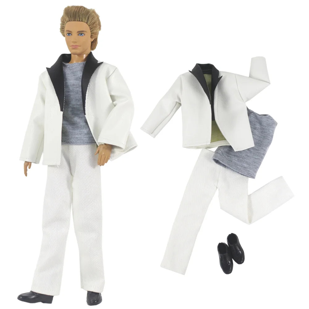 1 Set 12" Ken Doll Clothes — Leather Outfit with Multiple Styles to Choose From