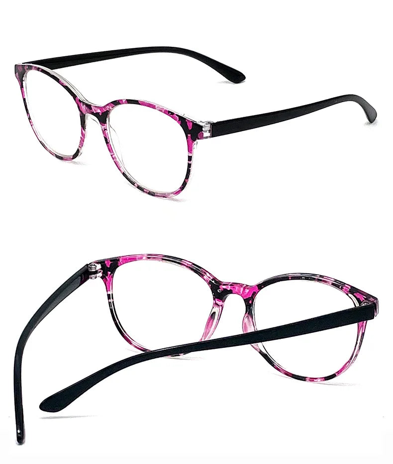 Retro Round Reading Glasses – Vintage Plastic Eyewear for Women, Presbyopia & Hyperopia +1.0 to +3.5