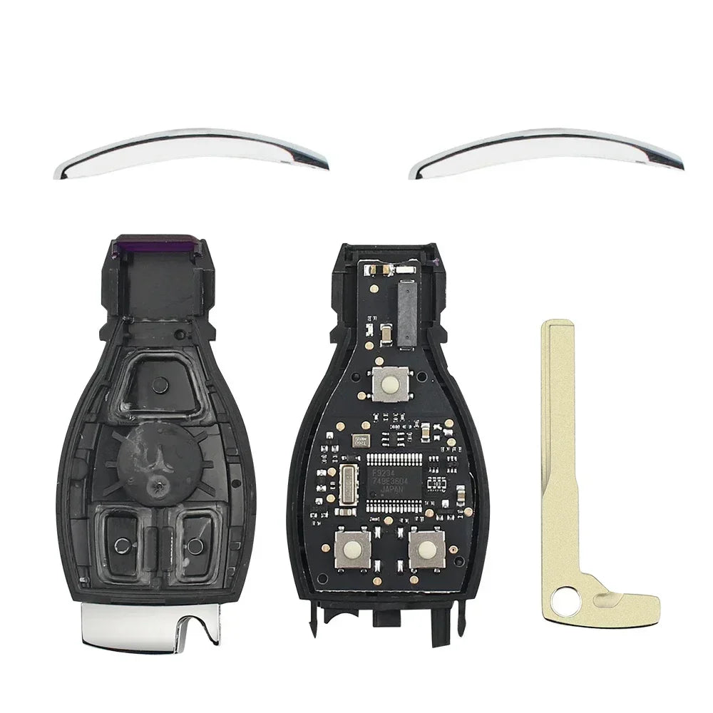 KEYYOU Smart Car Key – Remote Fob for Mercedes Benz A/B/S/E Class, BGA & NEC Chip, 315/433.92MHz, 2/3 Buttons