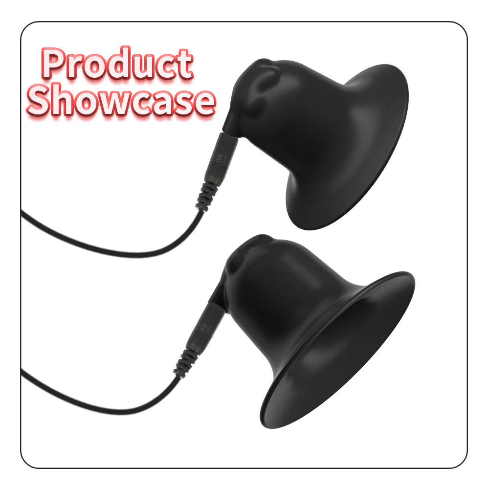 Electric Shock Nipple Clamps – Metal Breast & Clitoris Stimulator Clips for BDSM Bondage Massage (18+)