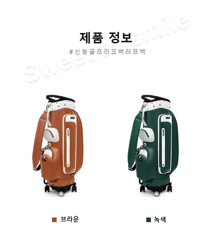 PGM Wheeled Golf Caddy Bag QB127 – 4-Wheel 360° Rotation Removable Waterproof Bag for Men & Women