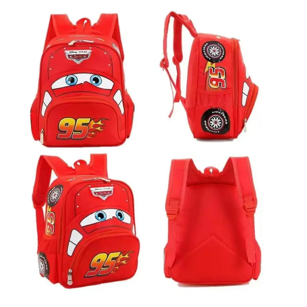 Disney 2024 Cartoon Car Backpack - Cute Kindergarten and Preschool School Bag for Children