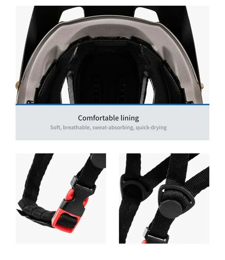 BATFOX Ultralight Bike Helmet – Molded Mountain & Road Helmet for Men, DH AM Cycling Equipment, Casco Ciclismo Bicicleta