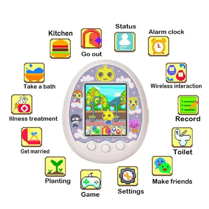 Tamagotchi Color Screen Electronic Virtual Pet - Interactive Pocket Game for Kids and Girls