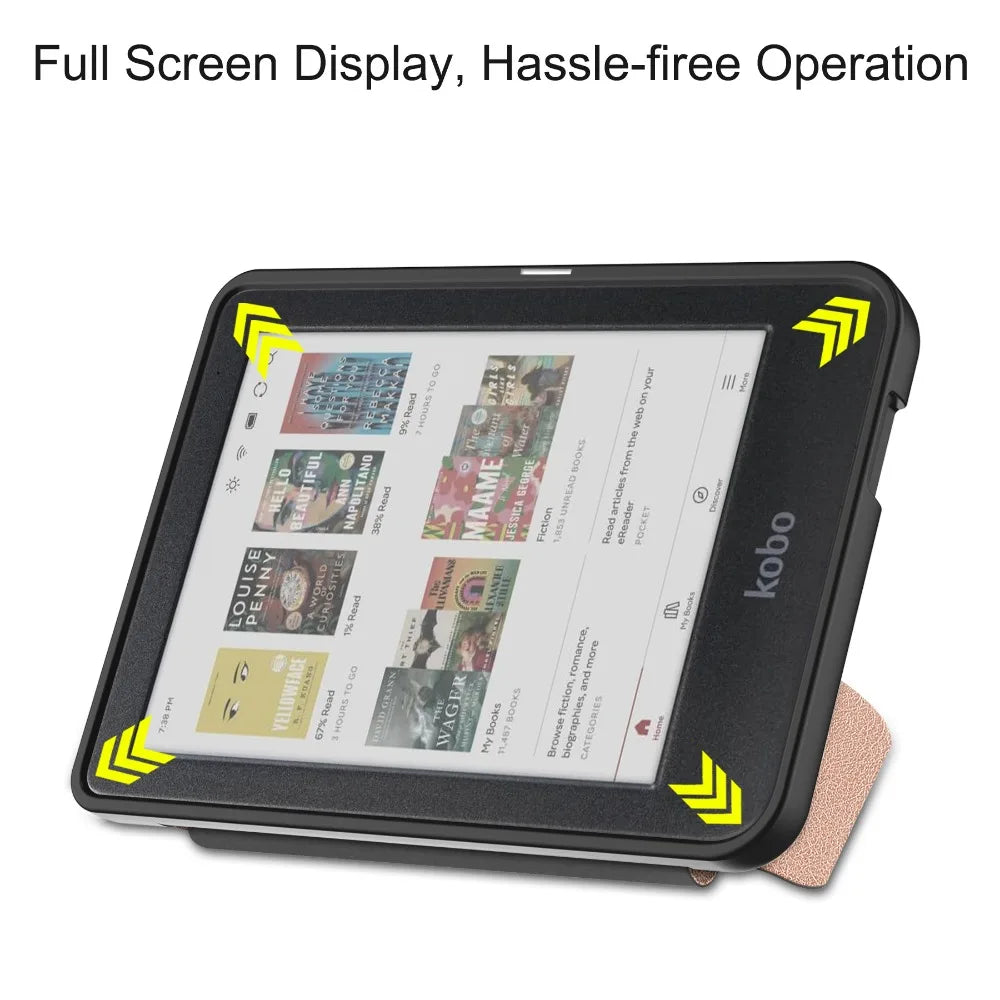 Smart Case for Kobo Clara Colour/BW/2E – Multi-Folding Stand, Magnetic Cover, Soft Back, Auto Sleep/Wake