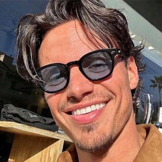 JNPCXI Retro Round Sunglasses – Punk Leopard Rivet Fashion Shades UV400 for Men & Women