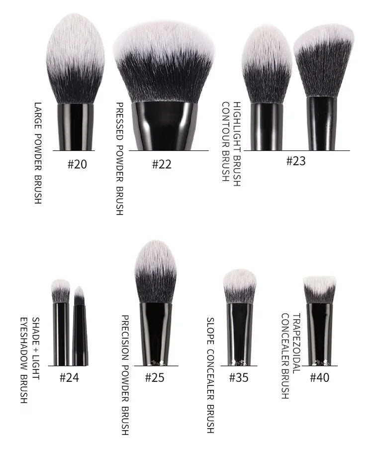Kat Von D Makeup Brush Set – KVD Foundation, Blush, Highlight, Concealer, Powder & Eyeshadow Brushes Kit