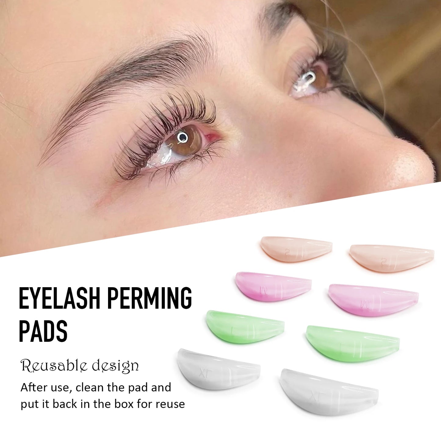 Libeauty Silicone Eyelash Perm Pads – Lifting Rods & Shields for Lash Curling, Makeup Applicator Tool