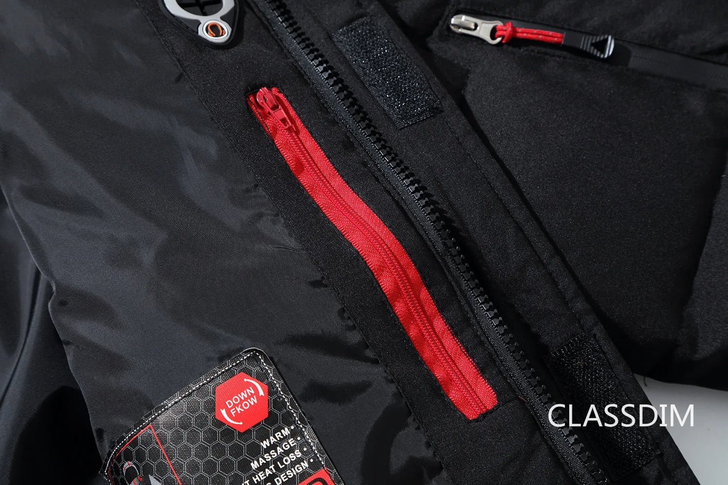 Men's Winter Hooded Puffer Jacket – White Duck Down Coat, Windproof & Warm Outdoor Parka, Size 5