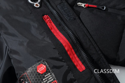 Men's Winter Hooded Puffer Jacket – White Duck Down Coat, Windproof & Warm Outdoor Parka, Size 5