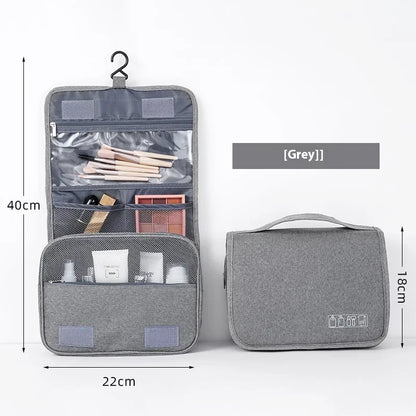 Foldable Toiletry Bag Organizer – Hanging Cosmetic & Makeup Case for Travel and Business