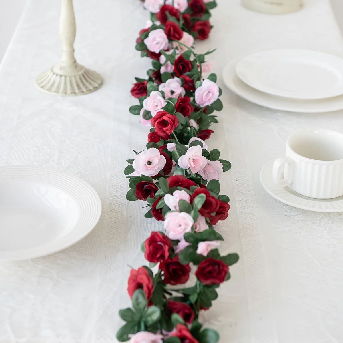 250CM Artificial Rose Flower Vine — Wedding, Home, Garden, Christmas & DIY Decoration Arch