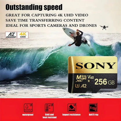 Original SONY Micro SD Card – 2TB, 1TB, 512GB, 128GB High-Speed TF Memory Card for Drone, Audio, PC & PS5 Game