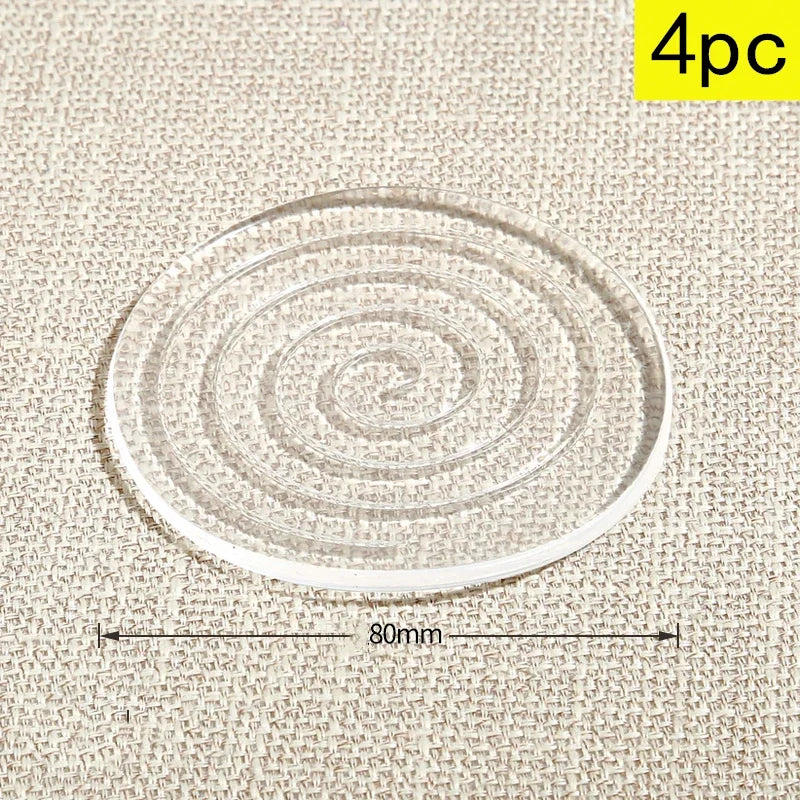 Anti-Slip Transparent Silicone Furniture Pads — Adhesive PU Cushions for Table, Sofa, Bed Legs, and Noise Reduction