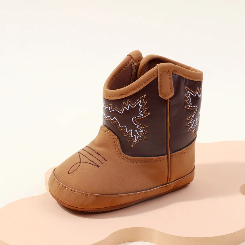 2024 Baby Little Boots – Soft PU & Cotton Prewalking Shoes for Boys & Girls, Spring Autumn Style BHX3210