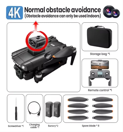 Xiaomi V198GPS Drone with 8K HD Camera – Foldable Brushless Quadcopter with Obstacle Avoidance & Optical ESC Aerial Tech