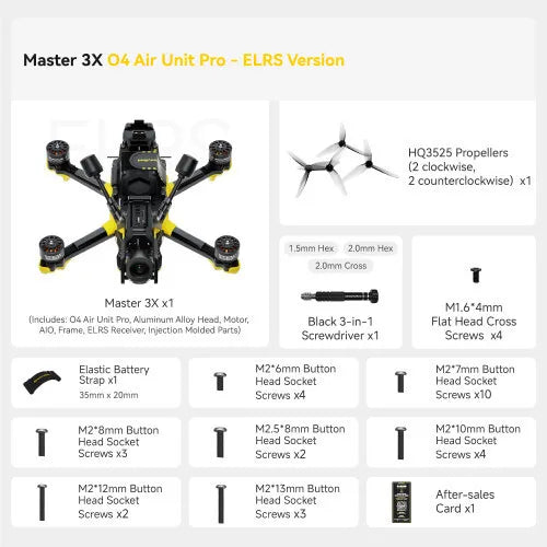 SpeedyBee Master 3X Modular FPV Drone – O3/O4 Pro HD Digital VTX for Freestyle & Racing