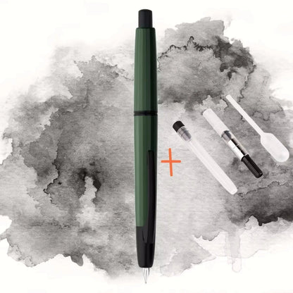 MAJOHN A2 Press Fountain Pen - Retractable EF Nib 0.4mm Resin Ink Pen with Converter, Lighter than A1, Perfect for Writing and Christmas Gift