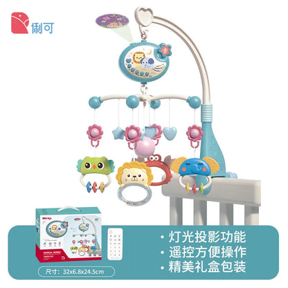 Baby Crib Mobile with Music, Lights, and Projection - Remote Control Toys for Newborns 0-6 Months