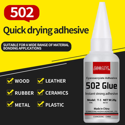High Quality 502 Super Glue – Fast-Bonding Universal Adhesive for Toys, Crafts, Shoes, Paper, Wood & Plastic | Factory Direct Sale