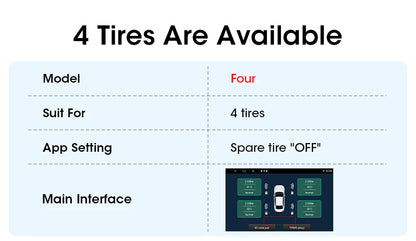 JMCQ USB Android TPMS Tire Pressure Monitoring System – 5 Internal/External Sensors with Display & Alarm for Car Navigation Radio