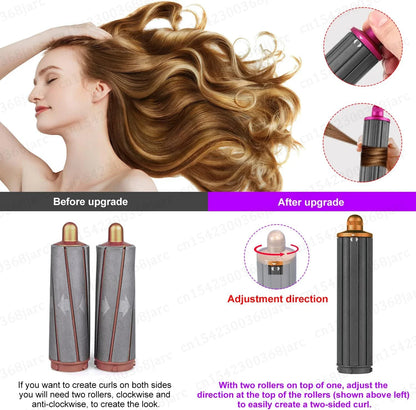 Upgraded Automatic Curling Nozzle Adapter for Dyson Supersonic Hair Dryer – Nural HD16 HD15 Cylinder Comb Accessory