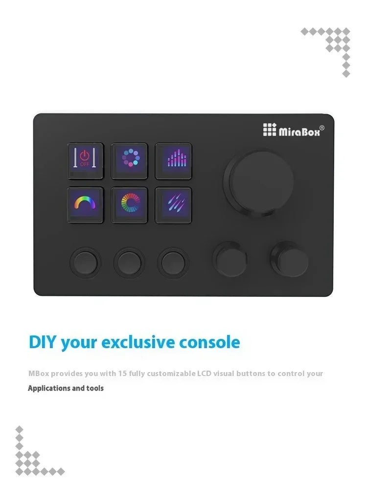 Mirabox N3 Streamdeck Keypad — Mini Customizable Macro Keyboard with Screen & Knob for Desktop