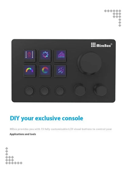 Mirabox N3 Streamdeck Keypad — Mini Customizable Macro Keyboard with Screen & Knob for Desktop