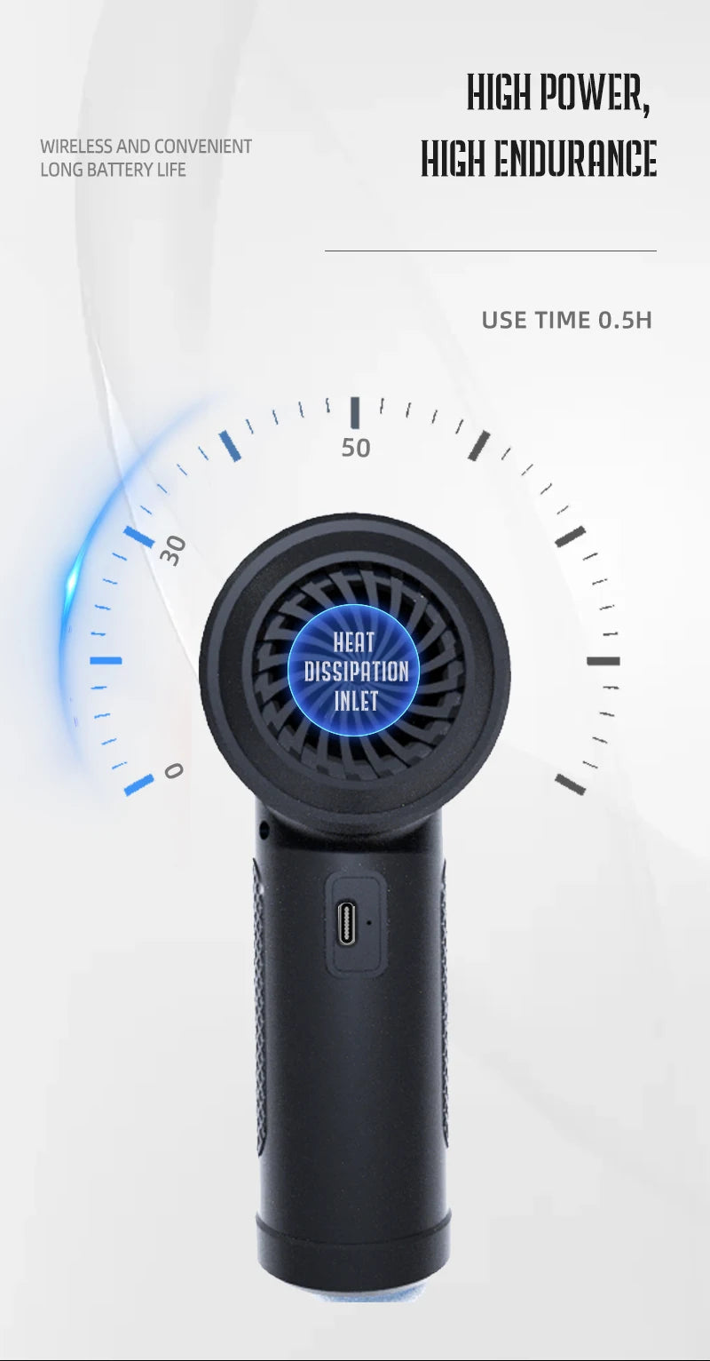 Portable Air Duster for Computer Cleaning – 51000RPM Cordless Compressed Air Blower with LED Light for PC & Keyboard Cleaning