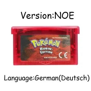 GBA Pokémon 32-Bit Game Cartridges – Emerald, FireRed, LeafGreen, Ruby & Sapphire, Multi-Language