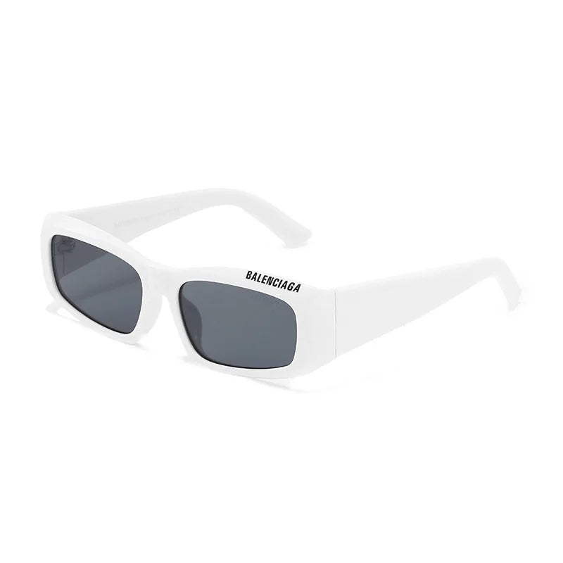 New Small Oval White Frame Sunglasses – Unisex UV400 Punk Street Style Shades for Men & Women