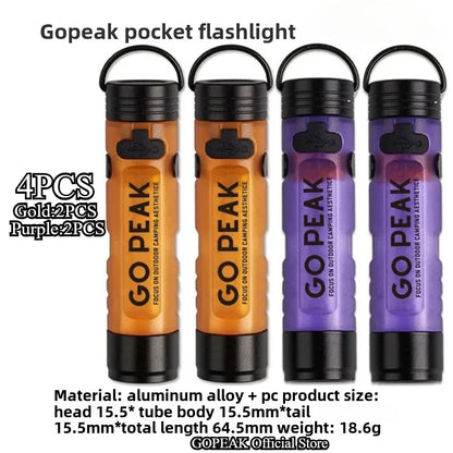 GOPEAK Pocket Mini LED Flashlight – Outdoor Key Clip Cap Light, Long-Lasting Emergency and Disaster Relief 5050 Small Torch