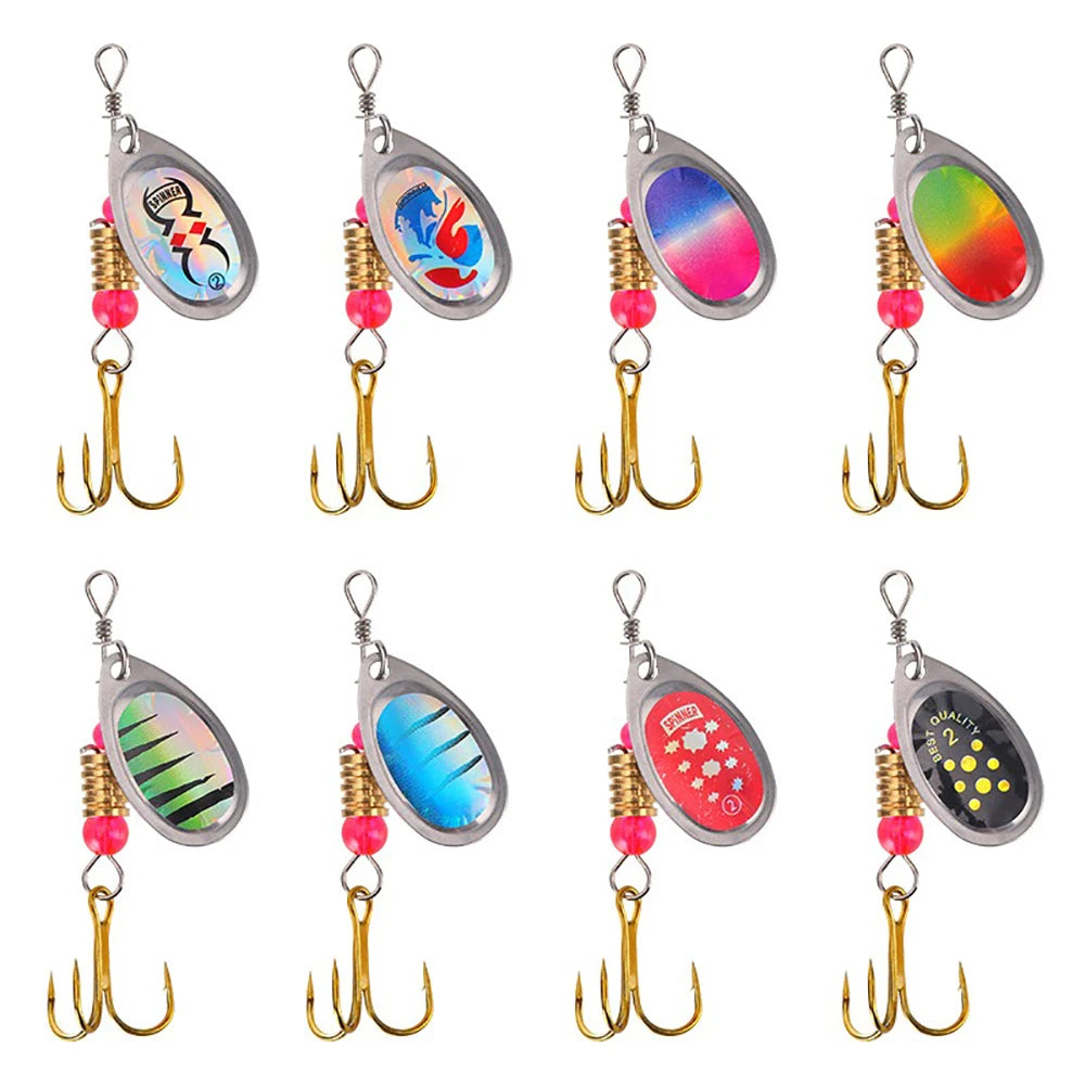 16PCS Metal Spinnerbait Lure Set with Carry Bag — Artificial Fishing Lures for Pike, Bass & Trout