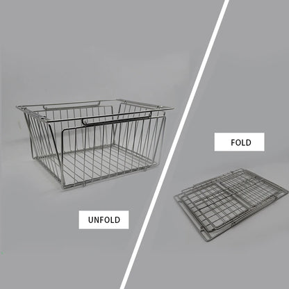 IGT Folding Stainless Steel Drain Basket – Lightweight Portable Camping Table Accessory