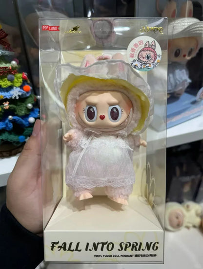 Premium Labubu Zimomo Angel Doll Clothes Set  — 17cm Mokoko Vinyl Pendant Plush & Clothes Set (Fits Labubu 1st & 2nd Gen) — Birthday Gift