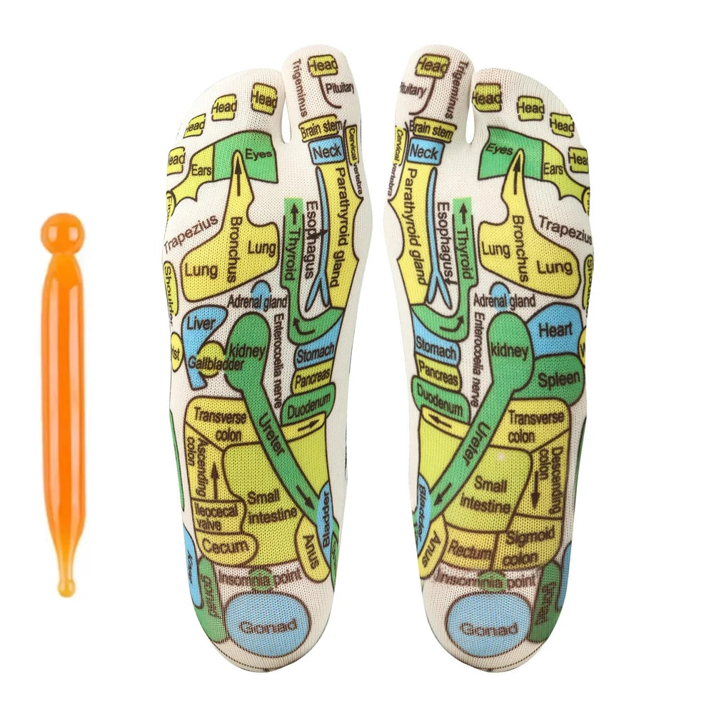 Reflexology Hand & Foot Massage Socks/Gloves – Pain Relief, Circulation & Relaxation Therapy