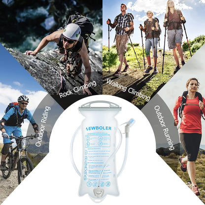 NEWBOLER Outdoor Sport Water Bladder — 1.5L/2L/3L TPU Soft Flask for Camping, Running & Biking