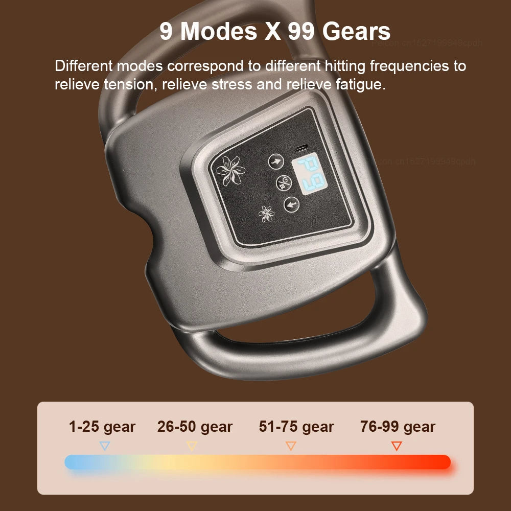 Fascia Gun Muscle Massager | 16-Head High Frequency Neck, Shoulder & Waist Massage Machine – Professional Fascia Massage Gun