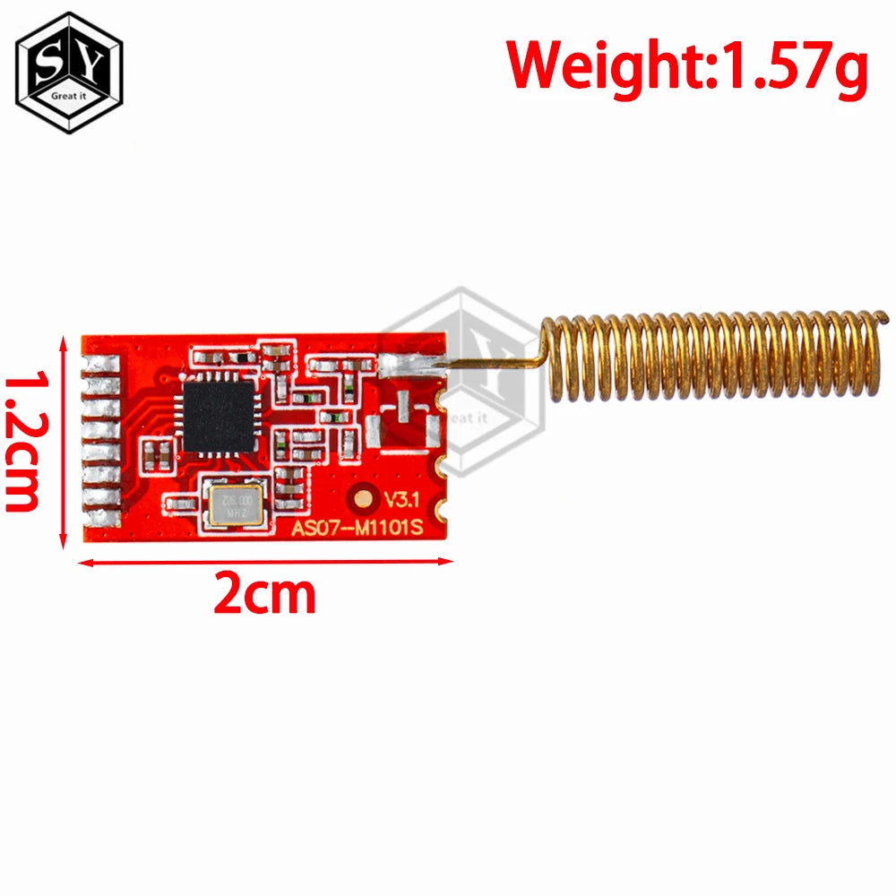 CC1101 Wireless Module - 10mW, 433MHZ/868MHZ, Long Distance Transmission 300-1000M with SMA Antenna, Wireless Transceiver