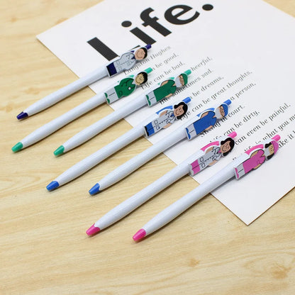 Fun Doctor and Nurse Ballpoint Pen - Cute Office and School Stationery for Students, 1.0mm Black Ink, Writing Tool