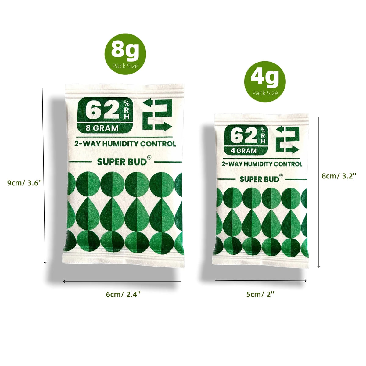 2-Way Humidity Control Packs – 4g/8g, 62% RH Humidifier for Herbs, Flo ...